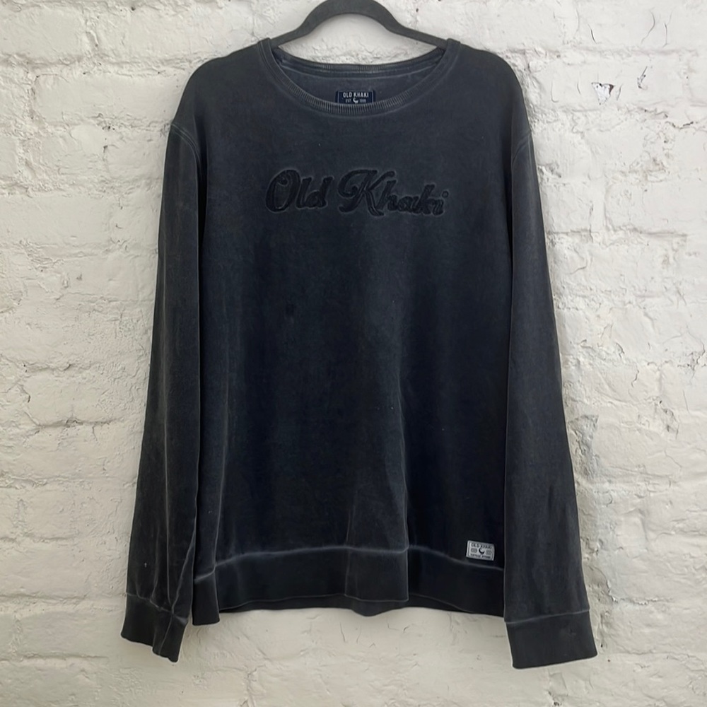 Old khaki vintage gray sweatshirt